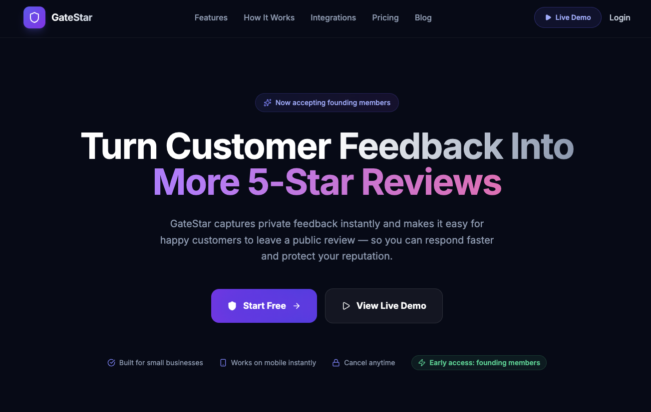 GateStar - Reputation Management System